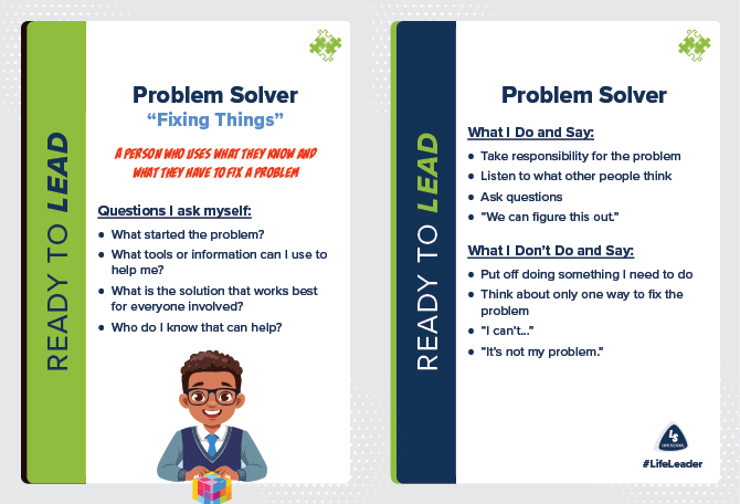 LL Action Card Elementary - Problem Solver - English